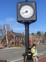 Happy Patriots Day - Lexington Clock - Paul Revere Statute - Patriots Sighting - Cary Library Flag